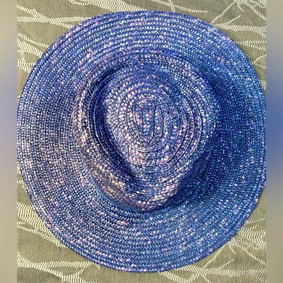 Brixton - Joanna Hat- Wide-brim Straw  Hat - Pacific Blue w/ Purple Undertones. - Picture 11 of 16